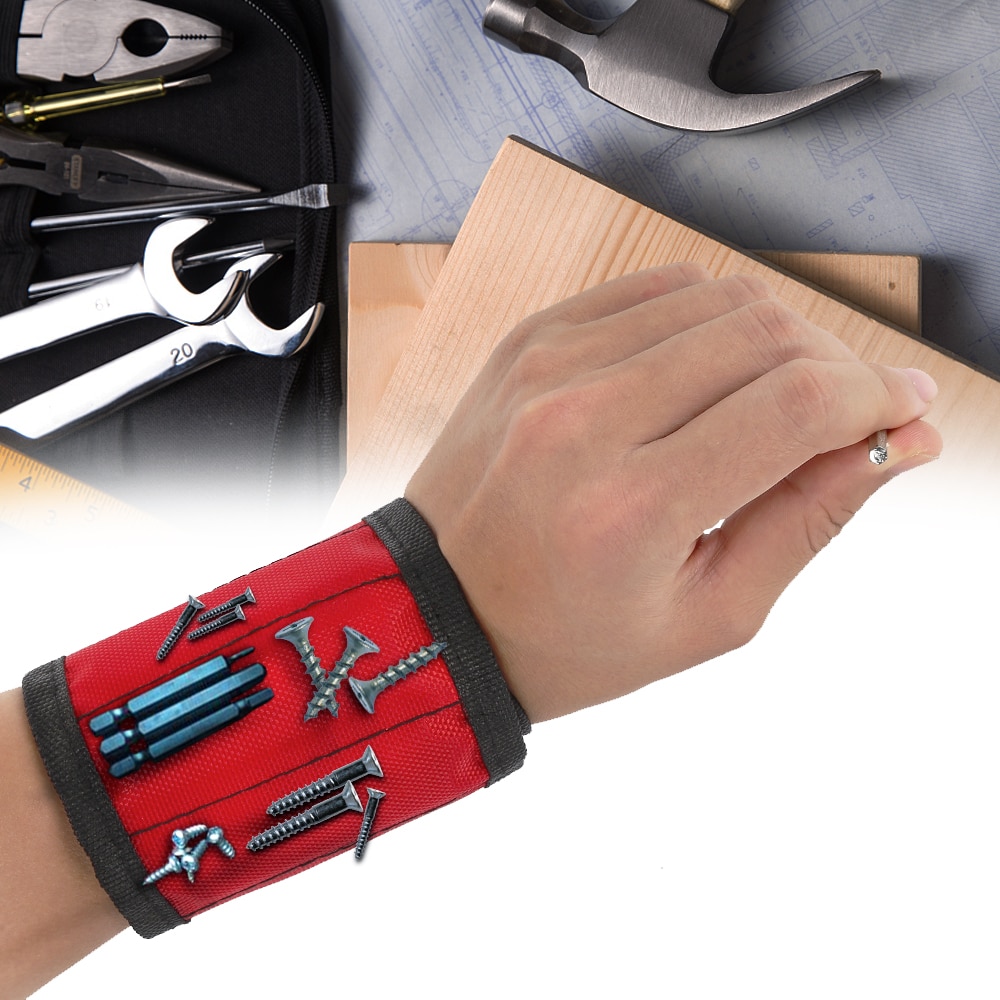 Woodworking Magnetic Wristband Portable Tool Bag Electrician Wrist Tool  Belt Screws Nails Drill Bits Holder Repair Tools - Temu