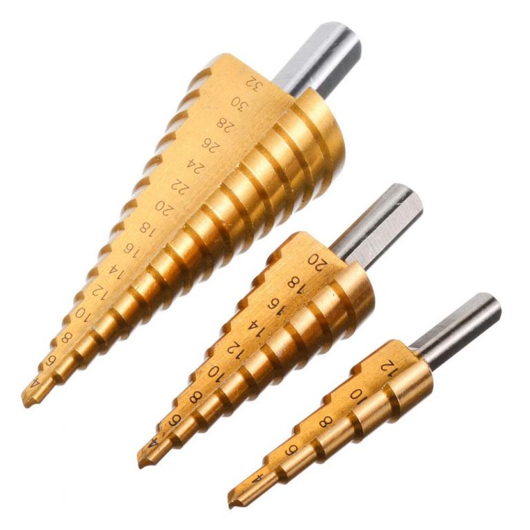 412 420 432 mm HSS Titanium Coated Step Drill Bit Drilling Power Tools for Metal High Speed