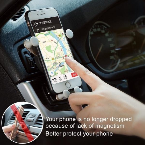 Car Phone Holder Gravity Air Vent Mount Cell Smartphone Holder For iPhone XR Samsung Huawei In Car Mobile Phone Holder Stand GPS - Image 5
