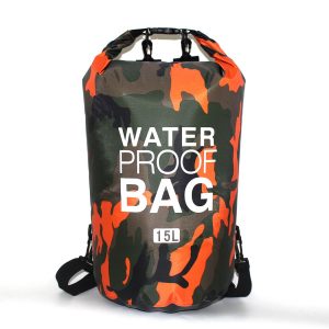2/5/10/15L Outdoor Camouflage Waterproof Portable Rafting Diving Dry Bag Sack PVC Swimming Bags for River Trekking