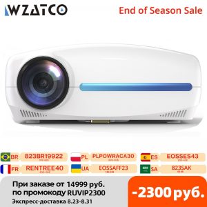 WZATCO C2 1920*1080P Full HD 200inch AC3 4D keystone LED Projector android 10.0 Wifi Portable 4K Home theater Beamer Proyector