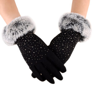 1Pair Womens Fashion Winter Autumn Outdoor Sport Warm Gloves Cotton femme