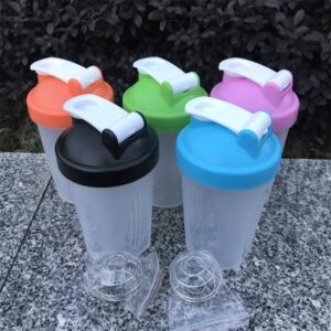 400ml protein powder shake cup direct drinking sports water bottle portable outdoor fitness fruit juice bottle