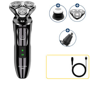 Electric Shaver for Men - 3D Rechargeable Rotary Shaver Wet and Dry Whole Body Waterproof Electric Razor