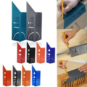 3D Angle Measuring Square Size Woodworking Measure Tool Line 90 Degree Gauge T-type Ruler Hole Scribing Gauge 10 colors