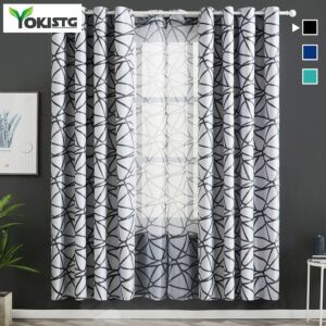 YokiSTG Blackout Curtains For Living Room Bedroom Irregular Stripes Thermal Pattern Window Treatment Drapes Home Decorative