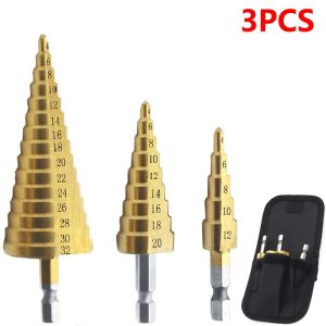 3pcs HSS Titanium Drill Bit 4-12 4-20 4-32 Drilling Power Tools