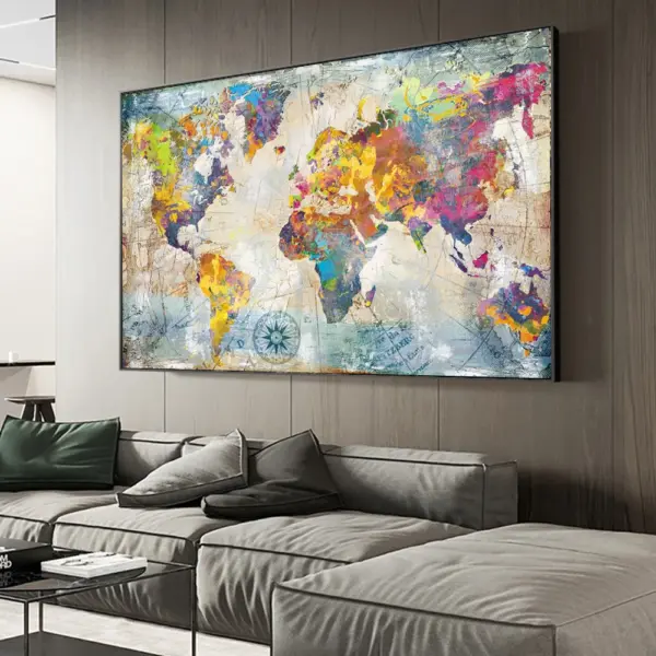 Painting Landscape Picture Map - Big map on wall - Image 3