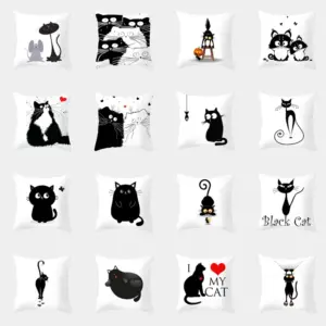 Cute Cartoon Cat Cushion Covers