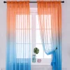 Modern gradient tulle window colorful curtains