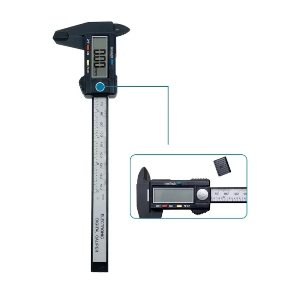 Electronic Digital Caliper Carbon Fiber - Micrometer Ruler - Image 5