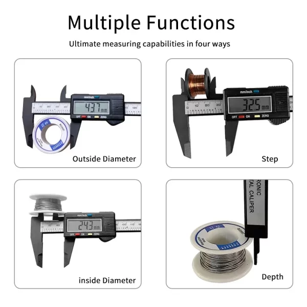 Electronic Digital Caliper Carbon Fiber - Micrometer Ruler - Image 3