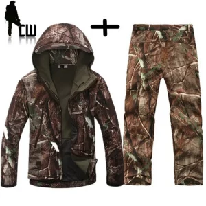 Men's Camo Tactical Soft Shell Jacket - Camouflage Outdoor