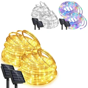 Waterproof Solar LED Rope Lights Outdoor