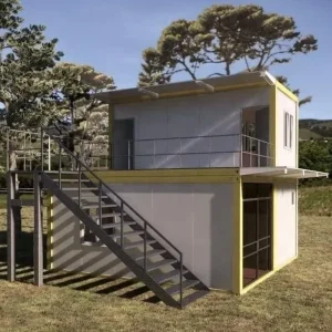 40ft prefab container house with 2 bedrooms and 5 rooms