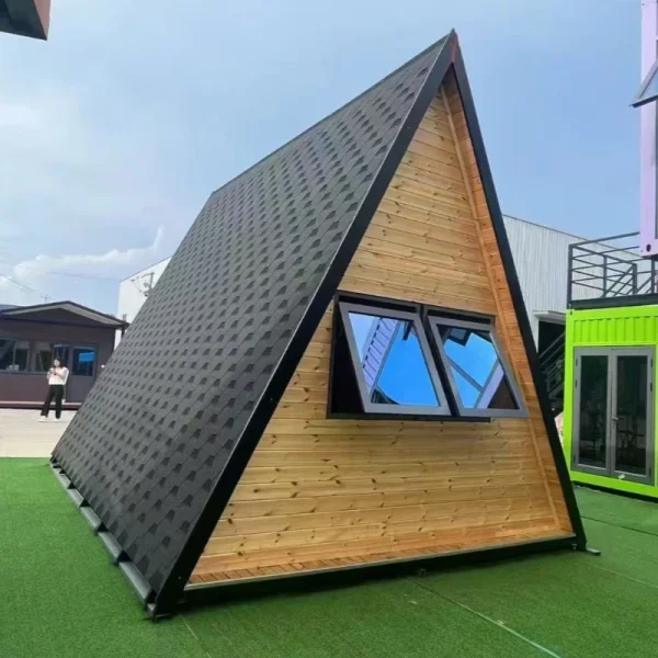 HOT! Steel structure triangular prefab container house customizable tiny home - Image 3