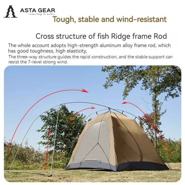 Foldable Lightweight Family Camping Tent - Image 4
