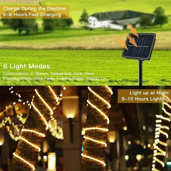 Waterproof Solar LED Rope Lights Outdoor - Image 3