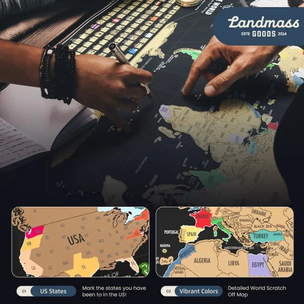 One Scratch Map - Large World Map - Image 2