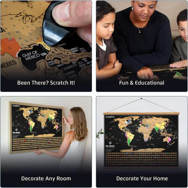 One Scratch Map - Large World Map - Image 3