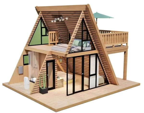 HOT! Steel structure triangular prefab container house customizable tiny home - Image 6