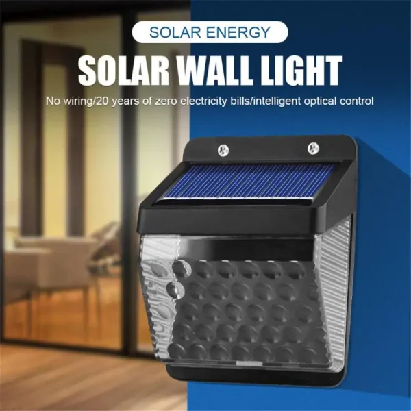 Outdoor Solar LED Wall Lamp With Light Sensor - Image 2