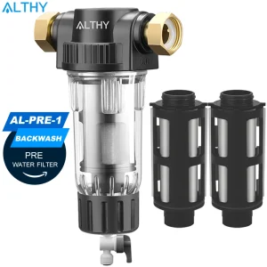 Whole House Spin-Down Sediment Pre-Filter, Backwash : Mesh Water Purifier