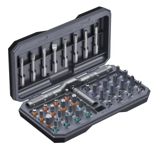 Multi-Bit Ratchet Screwdriver Set 42 in 1 – 40 Bits + Ratchet T-Handle for Bike, PC, Electronics & General Repairs