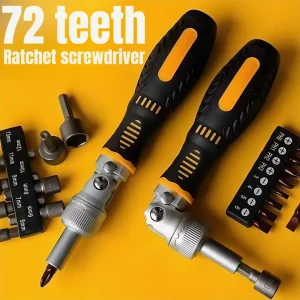 Ratchet Two-Way Screwdriver Set with Magnetic Tips
