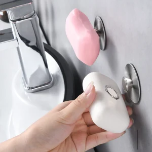 Stainless Steel Magnetic Soap Holder – Wall Mount, No-Drill