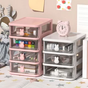 Clear Stacking Drawer Organizer – Modular Desktop Storage Box