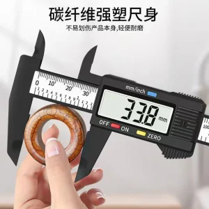 Digital Plastic Caliper 150mm – Inch, Metric & Fraction LCD Display