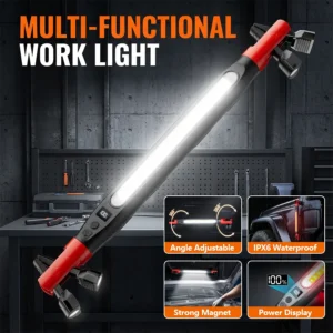 Rechargeable COB LED Work Light with Magnetic Base and Swivel Hook