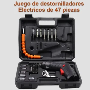 47-Piece Cordless Electric Screwdriver Set with Lithium Battery