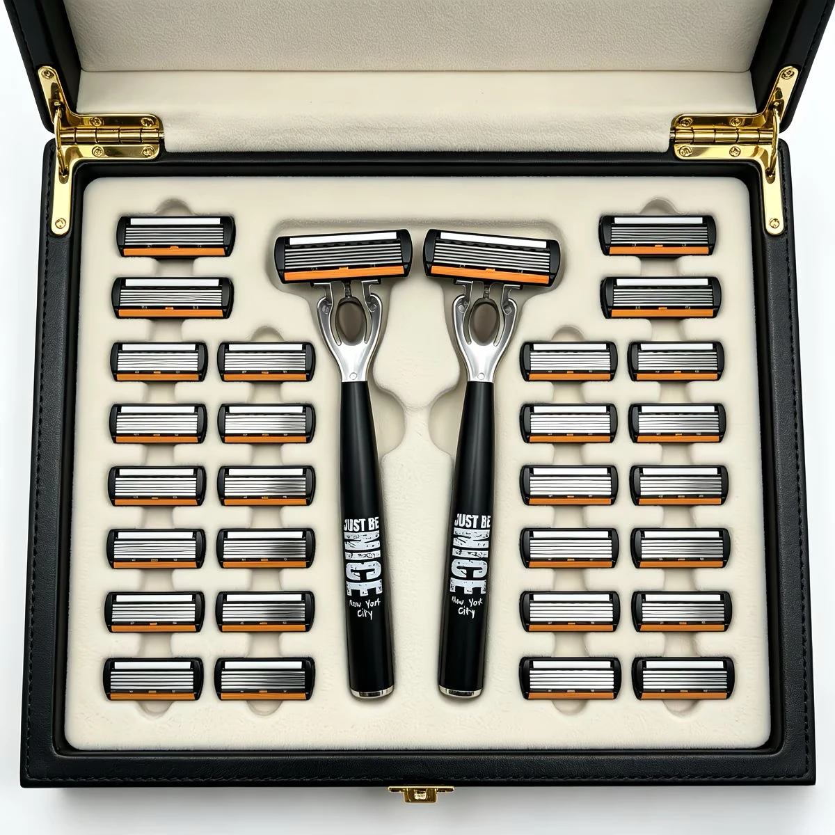 Men’s Manual Safety Razor Set with 6-Blade Stainless Steel & Aloe Vera Strip Men’s Manual Safety Razor Set with 6-Blade Stainless Steel & Aloe Vera Strip