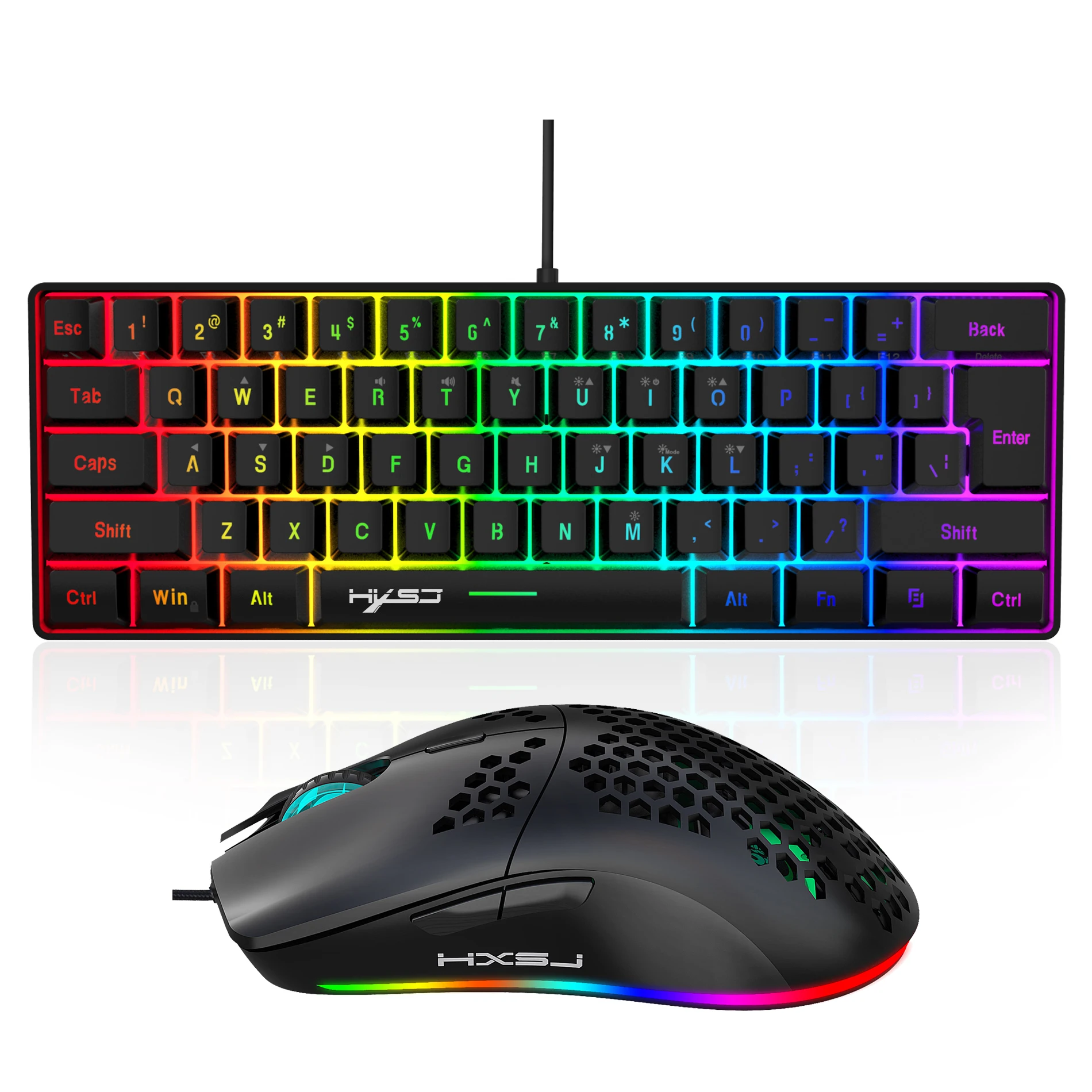 61-Key RGB Gaming Keyboard and Mouse Combo with Mechanical Feel - Image 4
