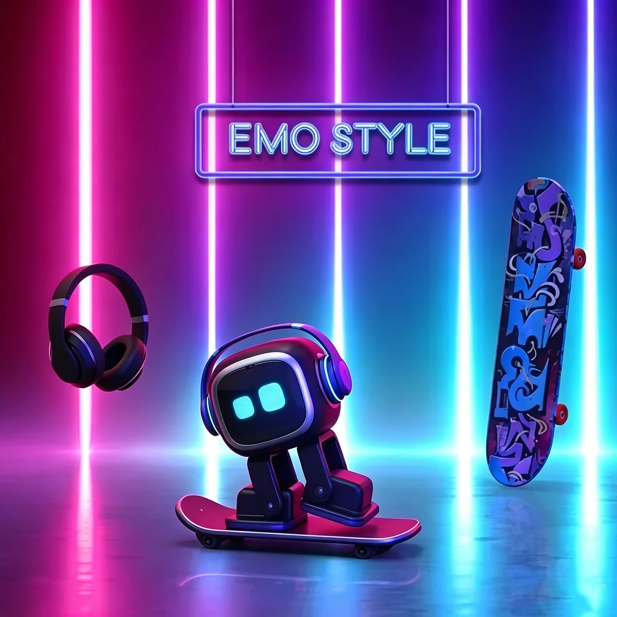 Emo AI Robot with Voice Recognition – Smart Desktop Pet for Kids - Image 4