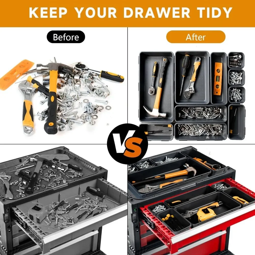 Interlocking Desk Drawer Organizer Tray Set – 5 Sizes - Image 4