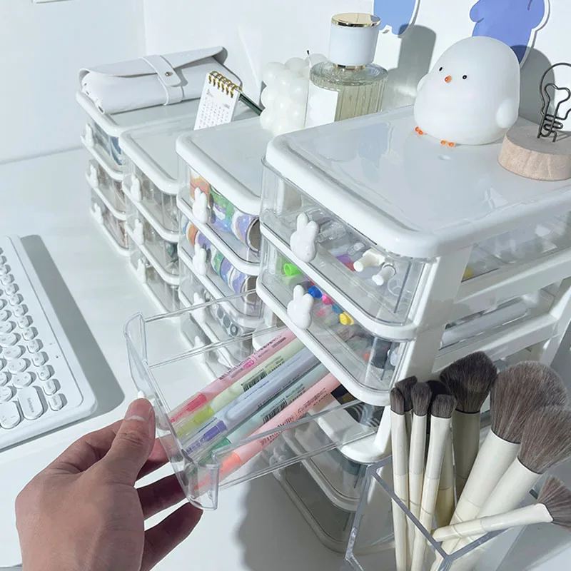 Clear Stacking Drawer Organizer – Modular Desktop Storage Box - Image 6