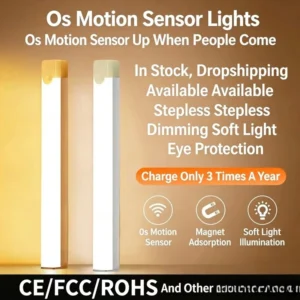 Rechargeable Motion Sensor LED Bar Light – Magnetic Cabinet Lamp