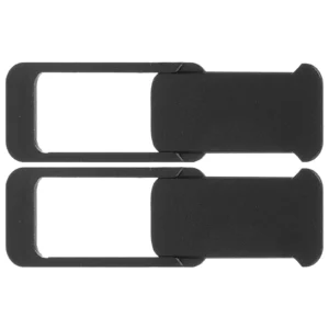 Webcam Privacy Cover Slide for Laptop and Mobile – Black (2-Pack)