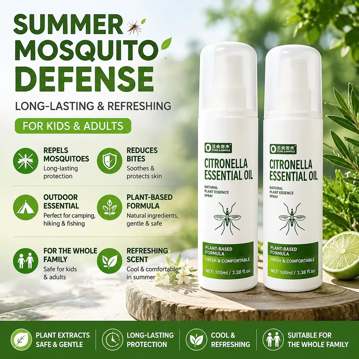 Mosquito Repellent Spray for Kids & Adults – Outdoor Plant-Based Lotion Mosquito Repellent Spray for Kids & Adults – Outdoor Plant-Based Lotion