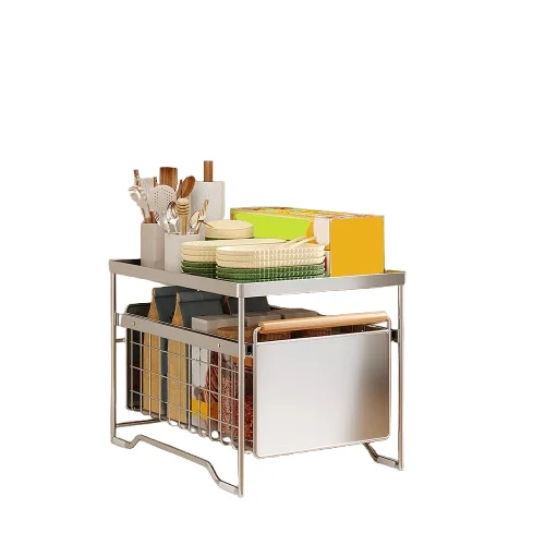 Under Sink Organizer with Pull-Out Drawers – 1 or 2 Tier Cabinet Storage - Image 5
