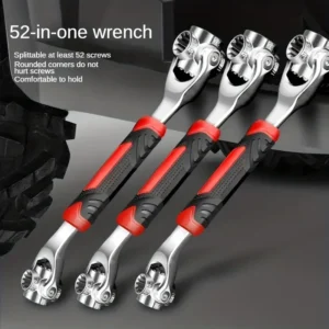 1PCS 52-in-1 Multi-Functional Socket Wrench Set – 8-19mm Non-Slip Handle & Rotating Bone Design – Universal Wrench