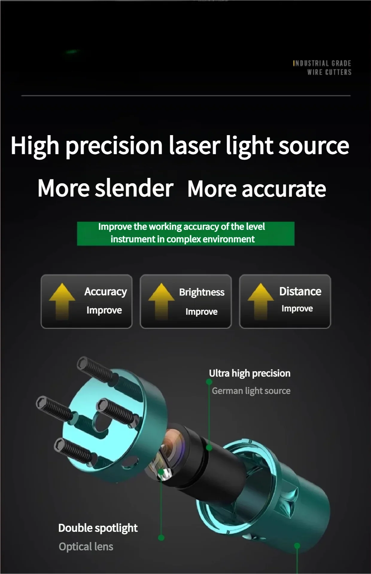 3-in-1 Self-Leveling Cross Line Laser Level with Infrared Pointer - Image 5