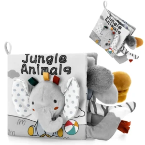 Soft Baby Sensory Cloth Book with 3D Touch & High Contrast Pages