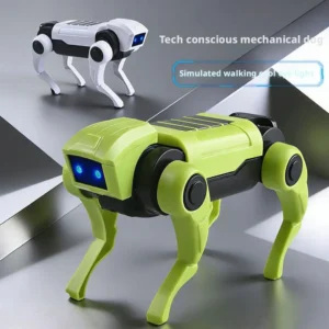 DIY Assembly Walking Robot Dog Toy with LED Eyes for Kids