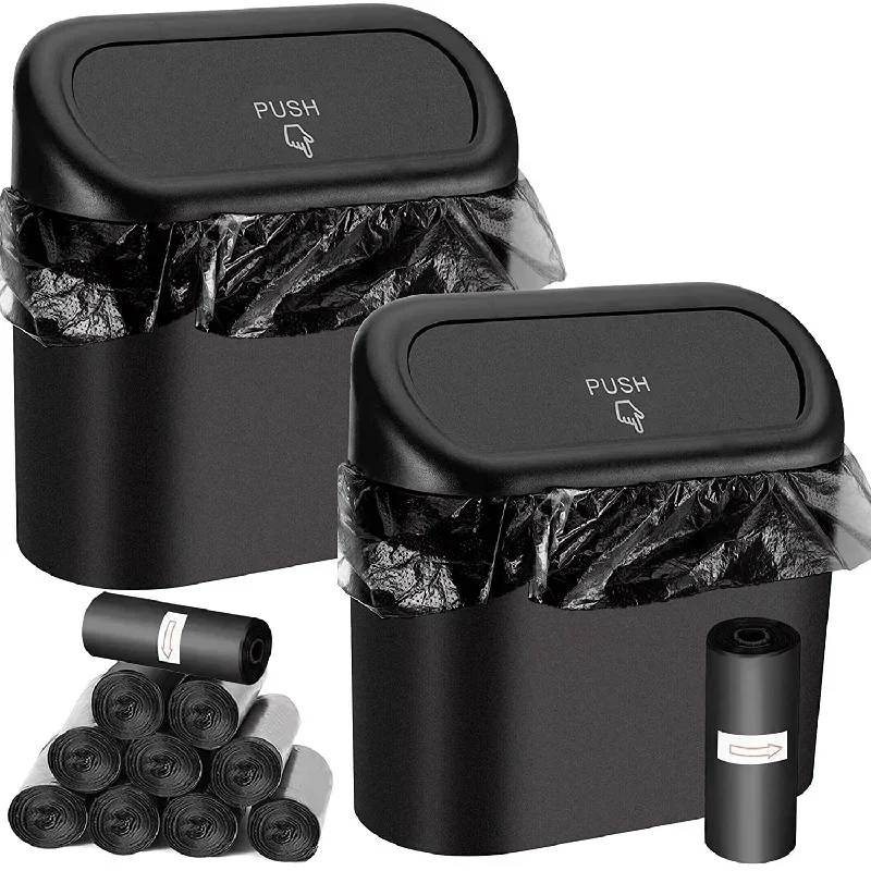 Mini Car Trash Can with Lid and Garbage Bags Included Mini Car Trash Can with Lid and Garbage Bags Included