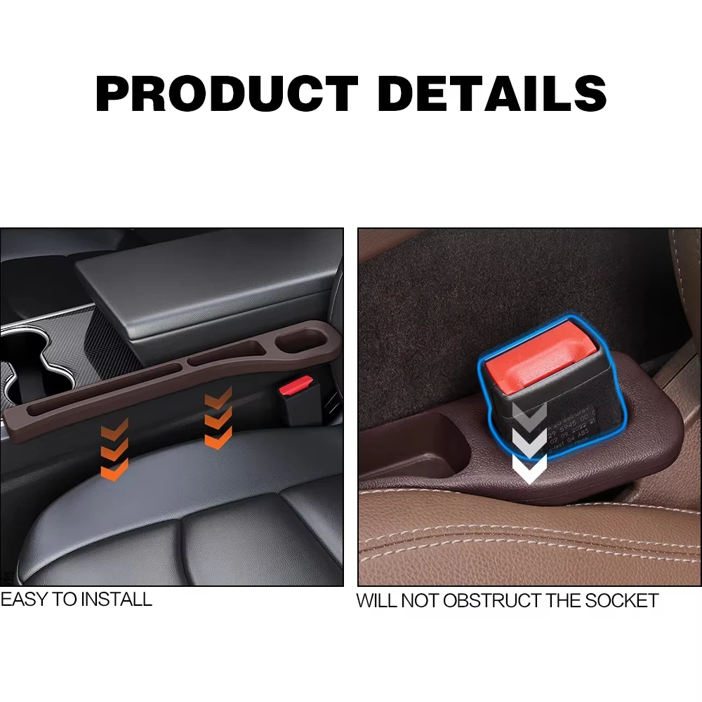 Car Seat Gap Filler with Console Storage – 2-Piece Set - Image 4