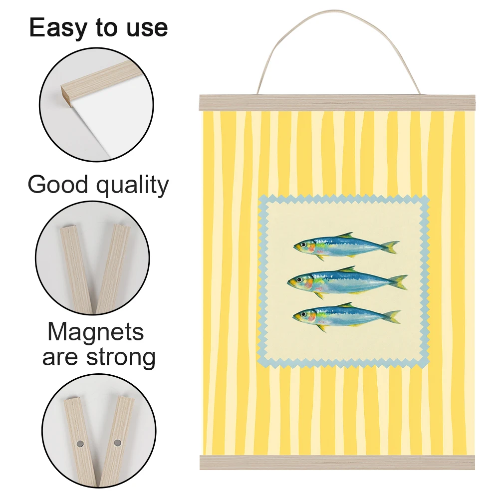 Magnetic Wood Poster Hanger Frame for Wall Art & Home Decor - Image 2